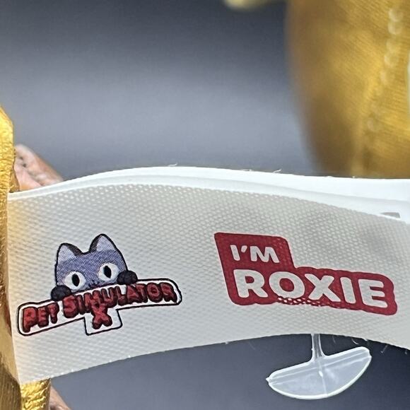 Pet Simulator Roxie Gold Dog & Gold Metallic Luna Dragon Plushies Toys EUC - Picture 10 of 12